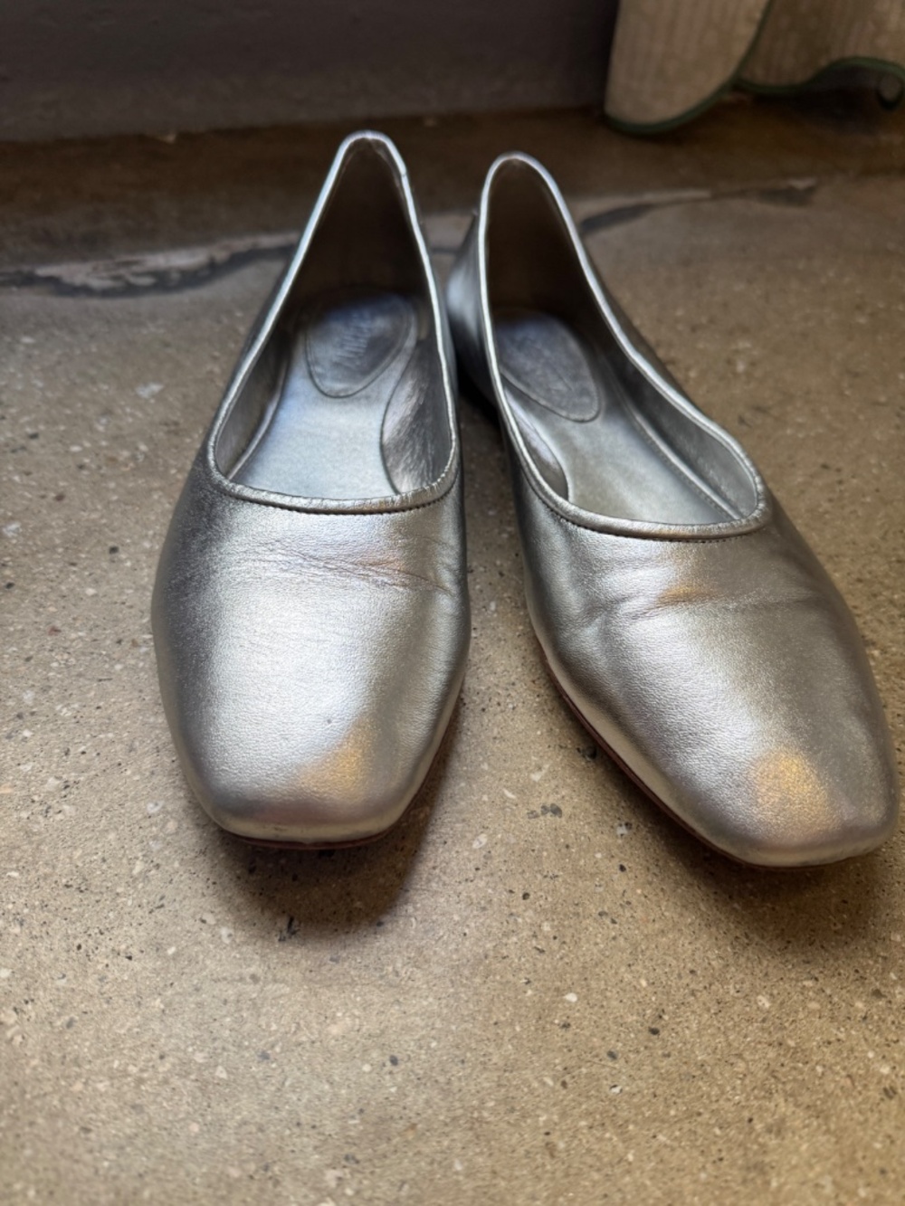 SCHUTZ silver ballet flats women's size 9 - Picture 5 of 5